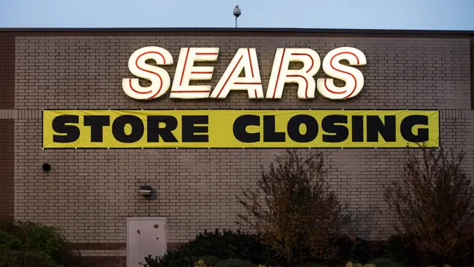 Outdoor signage of Sears store closing in Chattanooga, Tennessee, USA 11.