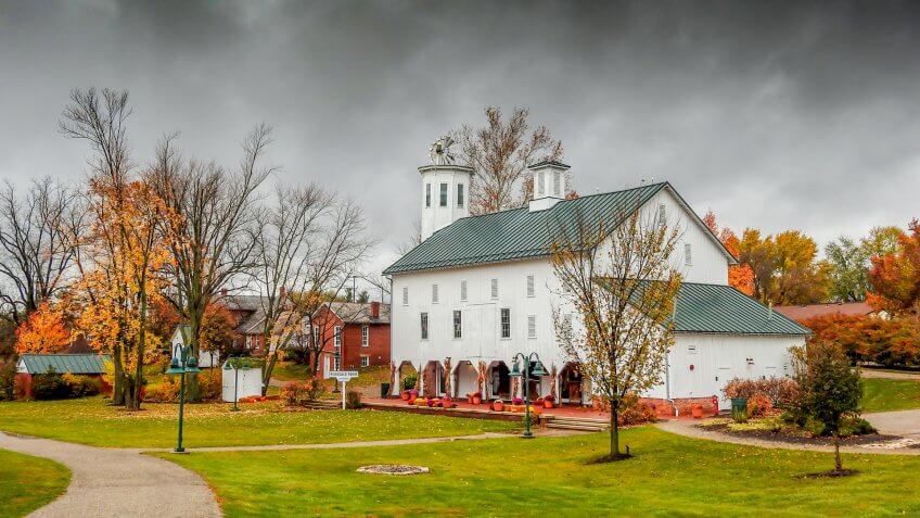 The barn at Heritage park in Westerville, Ohio.