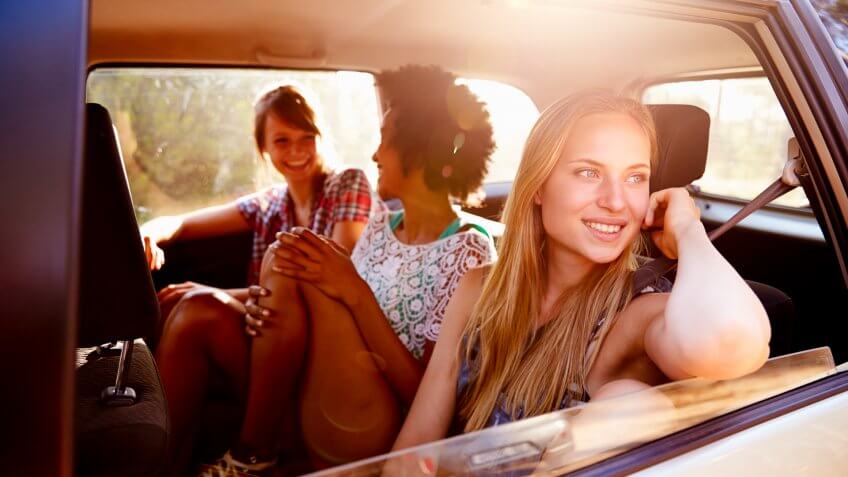 friends roadtrip to game together.