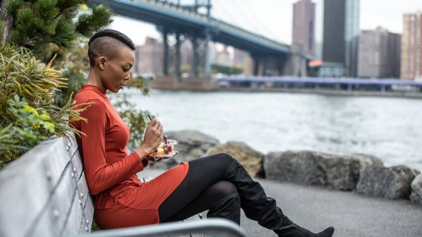Beautiful young woman in NYC, Brooklyn.