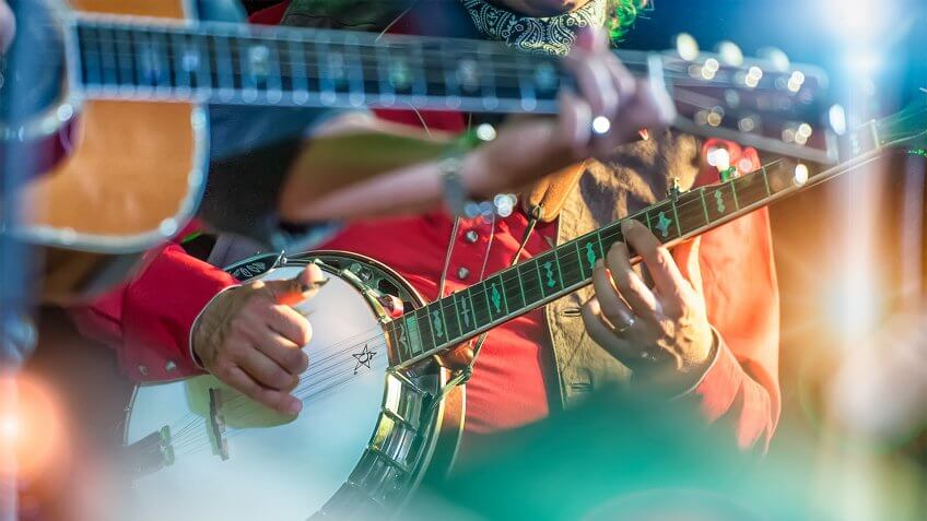 Banjo player in the country band.