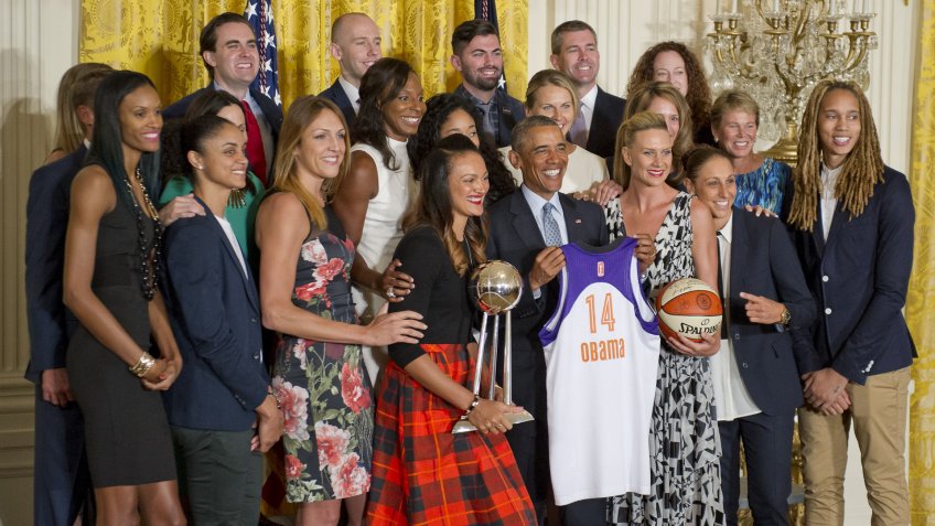 WNBA, champions, basketball, athletes, White House, Barack Obama