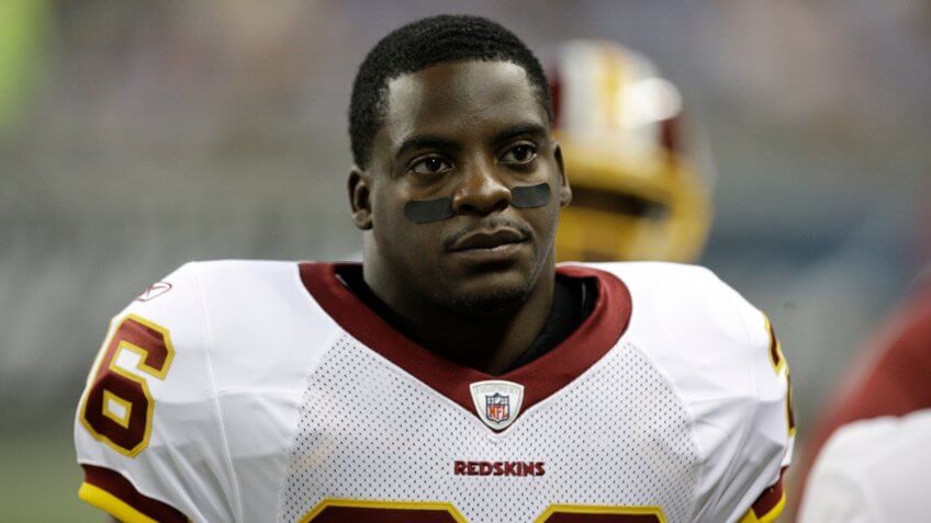 Clinton Portis Washington Redskins running back Clinton Portis is shown against the Detroit Lions in the first quarter of an NFL football game in DetroitRedskins Lions Football, Detroit, USA.