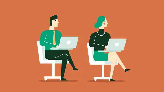 business people using computer.