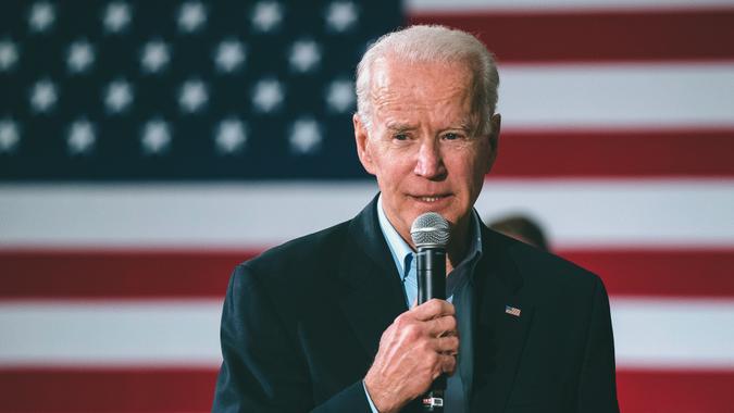 Democratic candidate and former Vice President Joe Biden speaks during a campaign event at the Iowa Memorial Union in Iowa City, Iowa, USA, 27 January 2020.