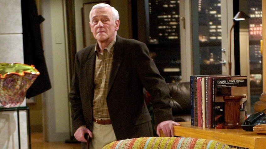 John Mahoney stars as Martin Crane and his famous lounge chair during the filming of the final episode of "Frasier" on a set at Paramount Studios in Los AngelesTV FRASIER, LOS ANGELES, USA.