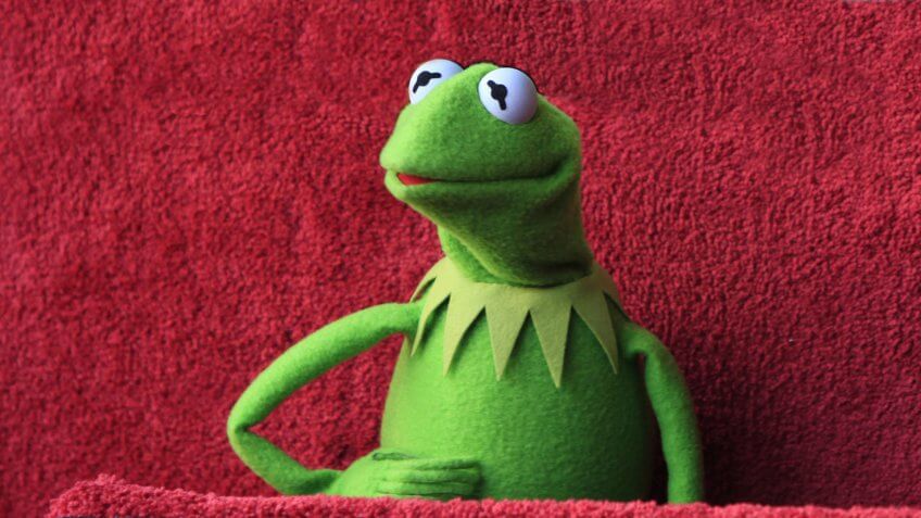 LOS ANGELES, CA - MAR 20: Kermit at a ceremony where The Muppets are honored with 2,466th Star on the Hollywood Walk of Fame on March 20, 2012 in Los Angeles, California.