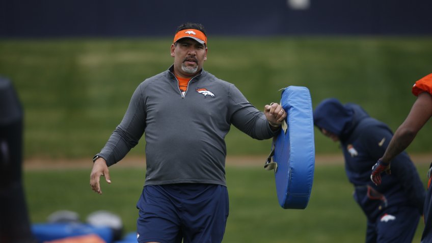 Luther Elliss Denver Broncos chaplain Luther Elliss during the team's NFL rookie camp football practice, in the team's headquarters in Englewood, ColoBroncos Rookie Camp Football, Englewood, USA.