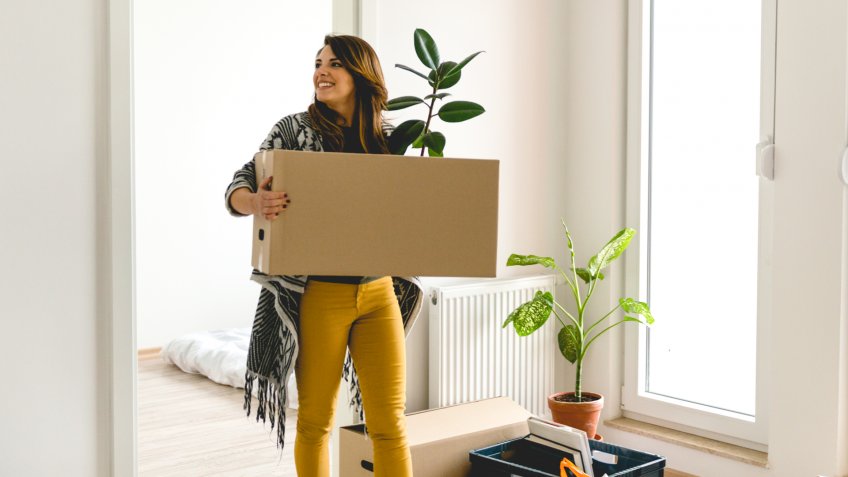 Moving into a new apartment.