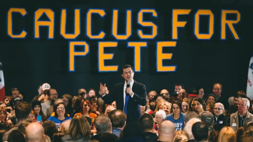Democratic presidential candidate former South Bend, Ind.