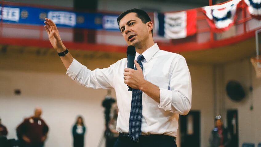 Democratic presidential candidate former South Bend, Ind.
