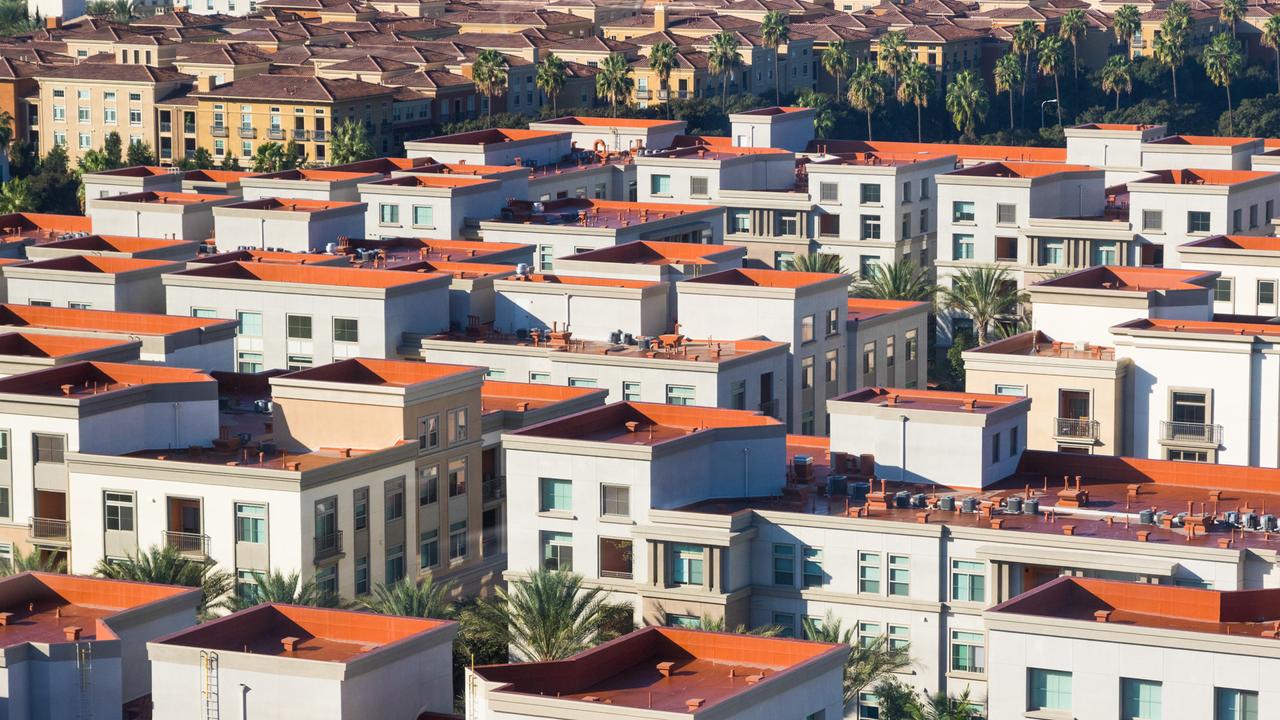 Red rooftops in Irvine, CA.