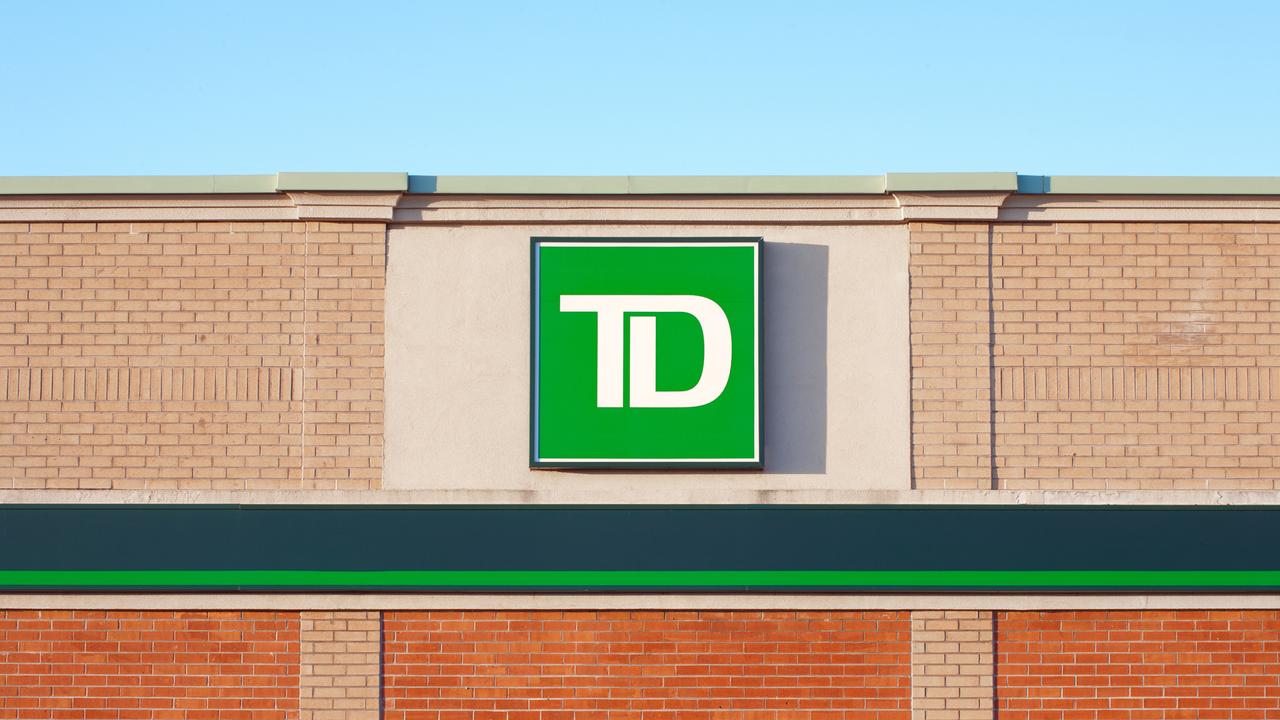 DARTMOUTH, CANADA - MAY 21, 2015: TD Bank exterior sign.
