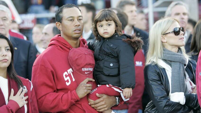 Tiger Woods, Sam Woods, Elin Nordegren Nov.