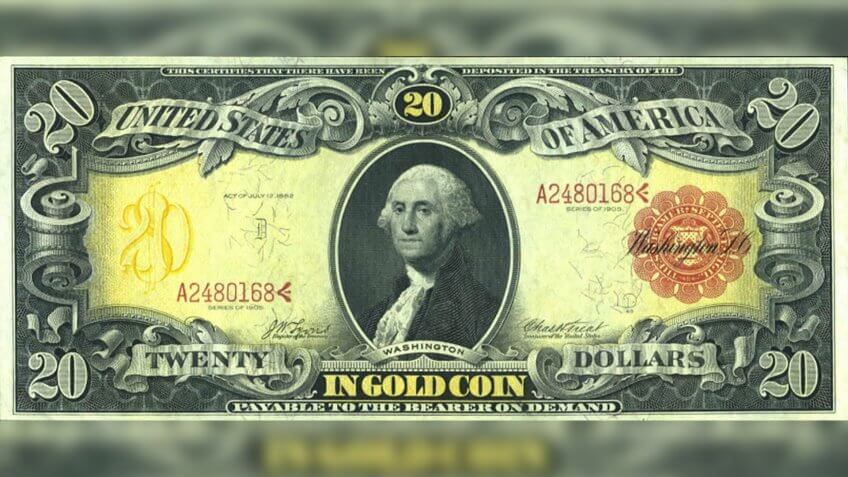 US $20 1905 Gold Certificate