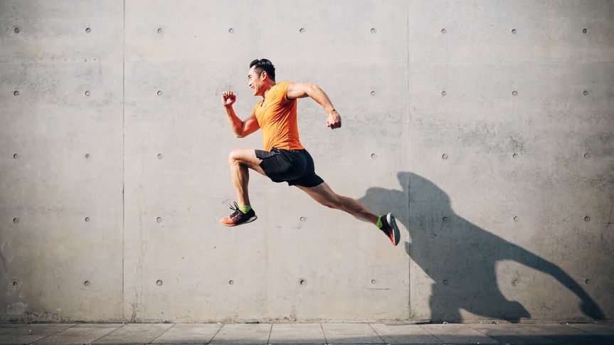 man exercising staying fit saving money