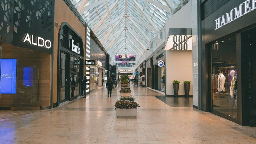 Mandatory Credit: Photo by CJ GUNTHER/EPA-EFE/Shutterstock (10586086n)Few shoppers pass through the Prudential Center Shopping Center in Boston, Massachusetts, USA 17 March 2020.