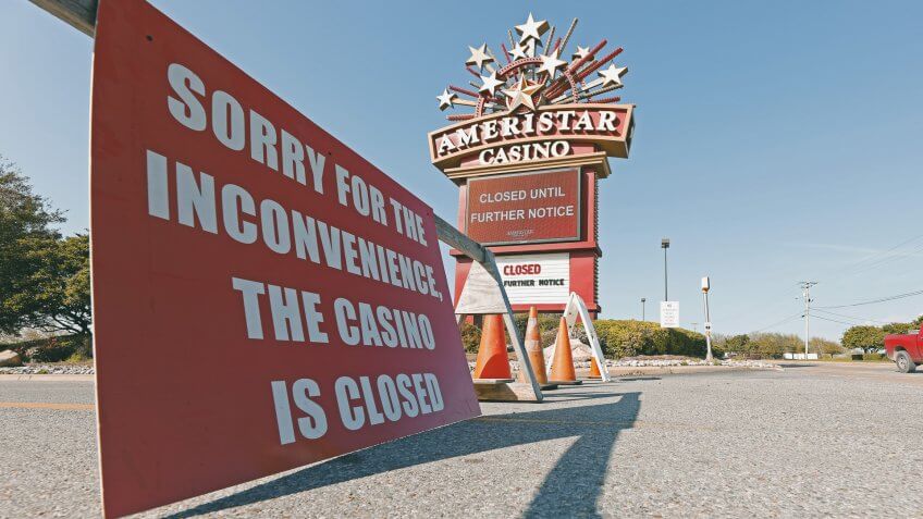 Mandatory Credit: Photo by Rogelio V Solis/AP/Shutterstock (10586593a)Traffic passes the closed Ameristar Casino in Vicksburg, Miss.