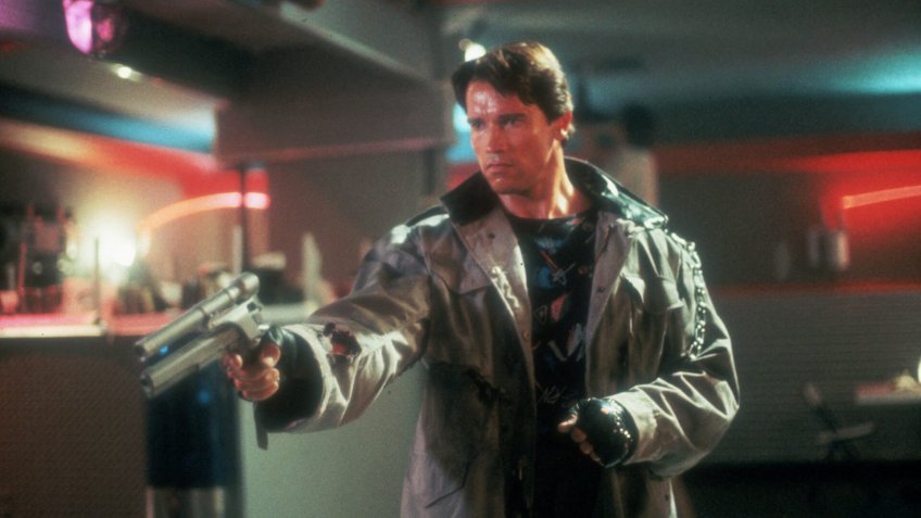 FILM STILLS OF 'TERMINATOR' WITH 1984, JAMES CAMERON, GUN CRAZY, ARNOLD SCHWARZENEGGER IN 1984VARIOUS.