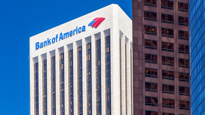 LOS ANGELES, CA/USA - AUGUST 30, 2014: <i>Can i make a bank of america account online</i> of America Center.