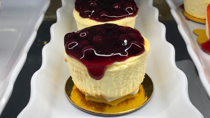Berries cheese cake in Minneapolis Minnesota.