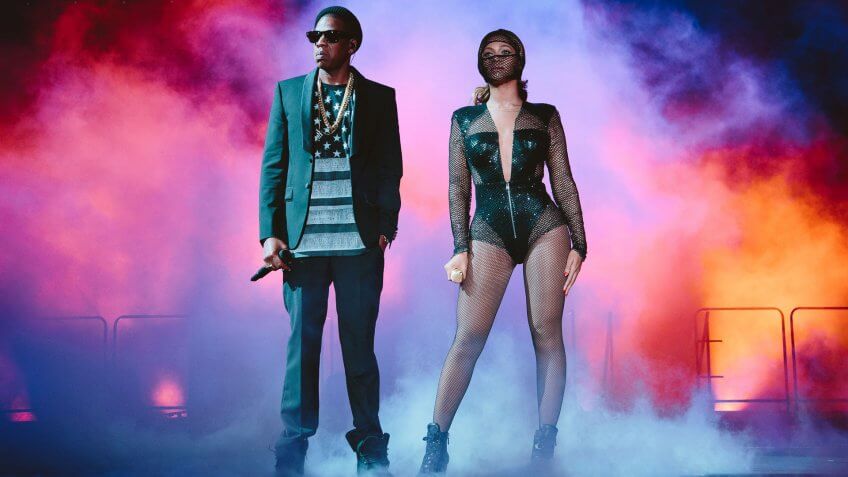 Beyonce and JAY Z perform during the On The Run tour at Rogers Centre on in TorontoBeyonce and Jay Z - On the Run Tour - , Toronto, Canada - 9 Jul 2014.