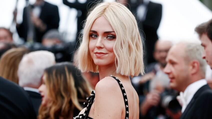 CANNES, FRANCE - MAY 21: Chiara Ferragni attends the premiere of the movie "Once Upon A Time In Hollywood" during the 72nd Cannes Film Festival on May 21, 2019 in Cannes, France.