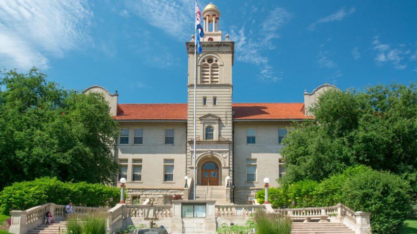Golden, Co, USA - July 12, 2013 Administration building on a college campus.