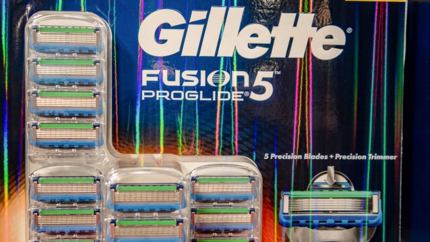 Aliso Viejo, CA / USA - 09/04/2018: Gillette Razors on Display at Costco.