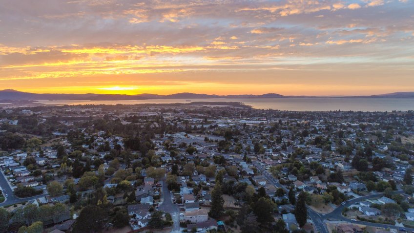 Sunset over El Sobrante.