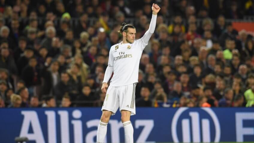 Editorial Use OnlyMandatory Credit: Photo by Bagu Blanco/BPI/Shutterstock (10507175aa)Gareth Bale of Real MadridBarcelona v Real Madrid, La Liga, Football, Camp Nou, Spain - 18 Dec 2019.