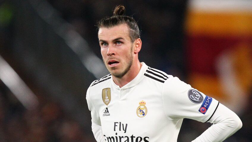 ROME, ITALY - NOVEMBER 27,2018: Gareth Bale during football match UEFA Champions League football AS Roma versus Real Madrid at the Olimpic Stadium in Rome.