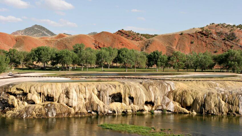 hot springs state park in thermopolis wyoming - home of the world's largest hot spring.
