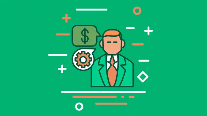 Financial concepts icons in thin line flat design style.