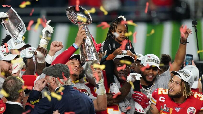 Kansas City Chiefs and San Francisco 49ers, Super Bowl LIV, Hard Rock Stadium, Miami USA - {0day} Feb 2020