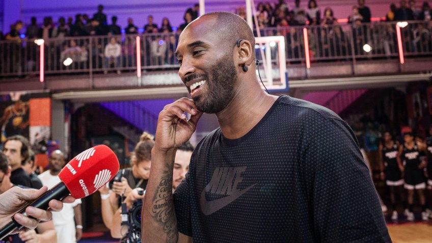 Mandatory Credit: Photo by Tristan Reynaud/Sipa/Shutterstock (9168411d)Kobe BryantKobe Bryant visit to Paris, France - 21 Oct 2017.