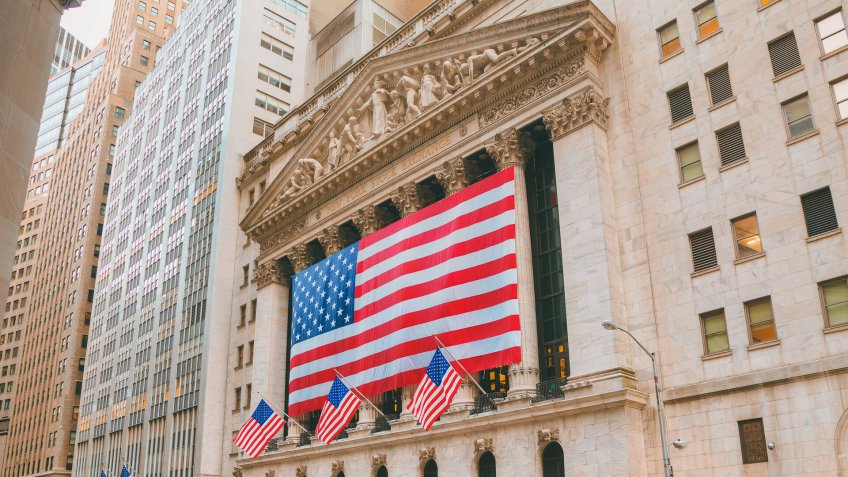 New York Stock Exchange American Flag