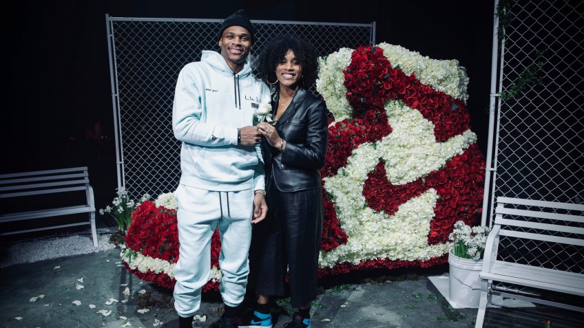 Mandatory Credit: Photo by Omar Vega/AP/Shutterstock (10557835d)Jordan Brand Family Member, Russell Westbrook and Nina Westbrook, arrive at the Jordan Brand All-Star Celebration on in ChicagoJordan Brand All-Star 2020, Chicago, USA - 14 Feb 2020.
