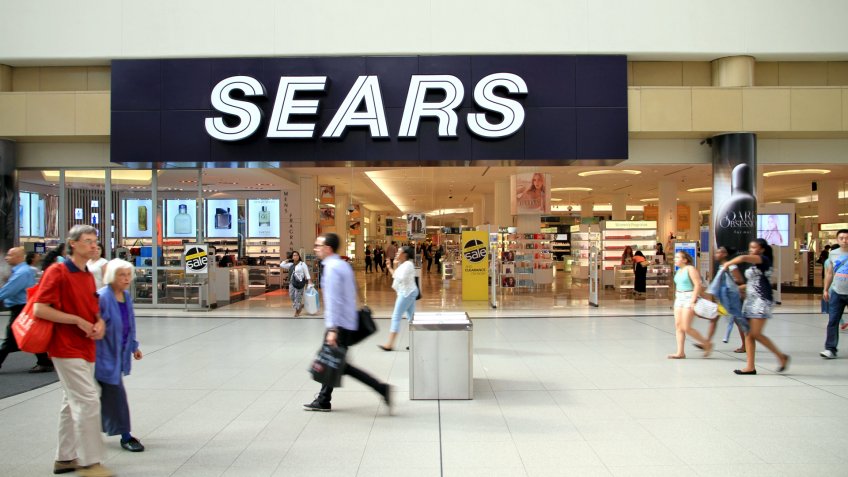 TORONTO - JULY 12: The main entrance of a Sears department store on July 12, 2013 in Toronto.