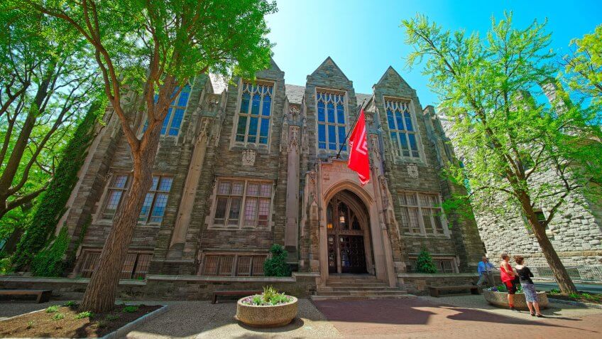 Philadelphia, USA - May 4, 2015: Sulliwan Hall in Temple University building in Philadelphia, Pennsylvania, the USA.