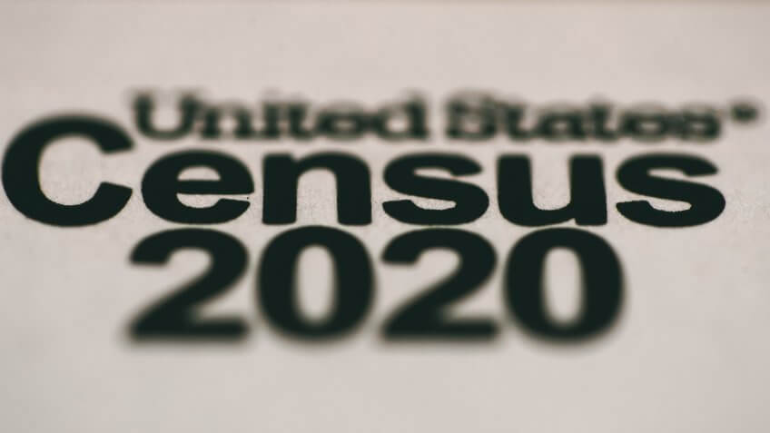 Shown is an envelope containing a 2020 census letter mailed to a U.