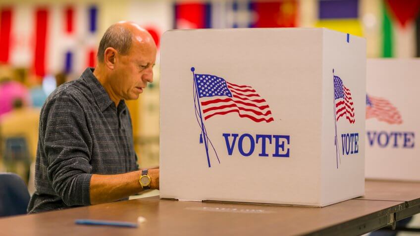 Voting Booth in Virginia