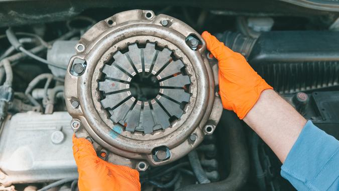 Car clutch pressure plate replacement.