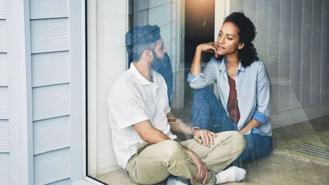 Shot of a relaxed couple enjoying the day at home together.