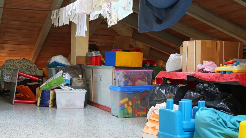 messy attic