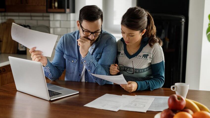 Couple going through financial problems.
