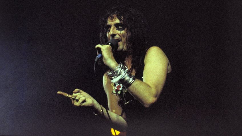 Mandatory Credit: Photo by Andre Csillag/Shutterstock (514123j)Alice Cooper at Wembley in London, Britain - Jun 1972VARIOUS.
