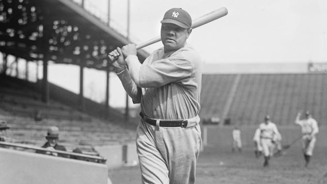 Mandatory Credit: Photo by Glasshouse Images/Shutterstock (8608223a)Babe Ruth, Major League Baseball Player, New York Yankees, Portrait, National Photo Company, 1924VARIOUS.