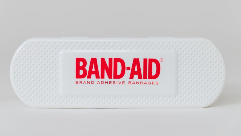 Princeton New Jersey February 2, 2020:brand Band-Aid brand adhesive bandages.