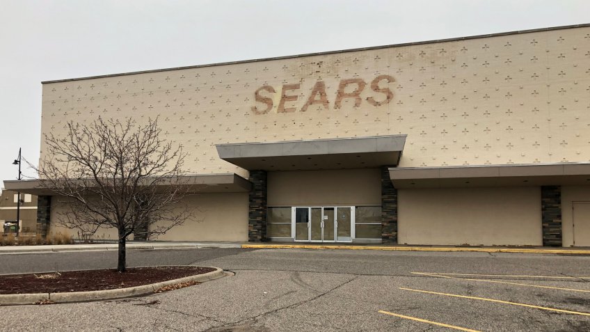 November 24 2018 - Brooklyn Center MN: An abandoned and closed Sears store sits empty at the former Brookdale Mall site.